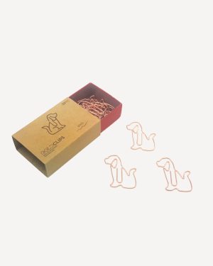 Büroklammer GOLDCLIPS als Hund geformt in rosegold