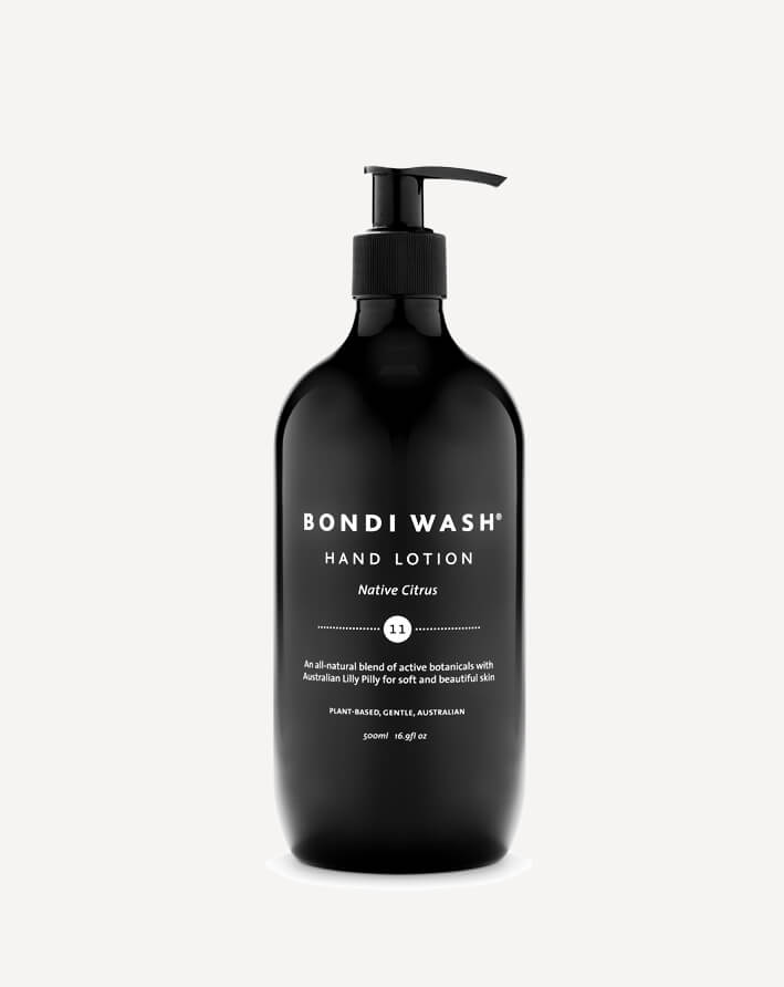 schwarzer Pumpspender Hand Lotion von Bondi Wash